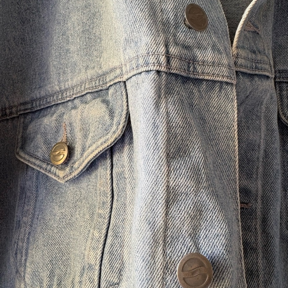 vintage 1990s Pepsi "Nothing Else Is A Pepsi" light blue denim trucker jacket - Picture 5 of 8